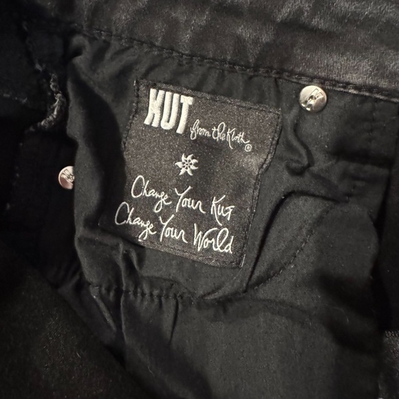 Kut From the Kloth Black Straight Leg Jeans Women Size 2 - Picture 5 of 7